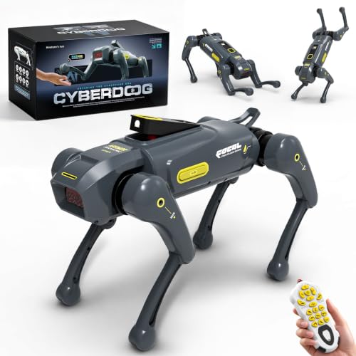 YESHIN Roboter Hund Kinder Ferngesteuerter Interaktiver Spielzeug – Grau