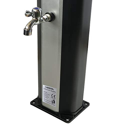 Viesta VSS35FS Solardouche, zwart en zilver, met uv-bestendig waterreservoir van 35 liter, met voetenwasbak en… - Image 8
