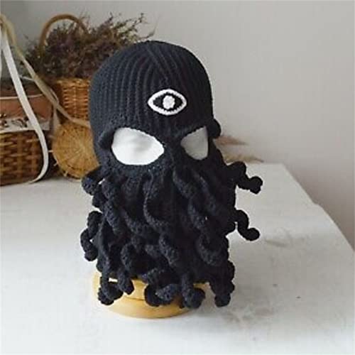 Masque de pieuvre en tricot doux pour bonnet de fête unique