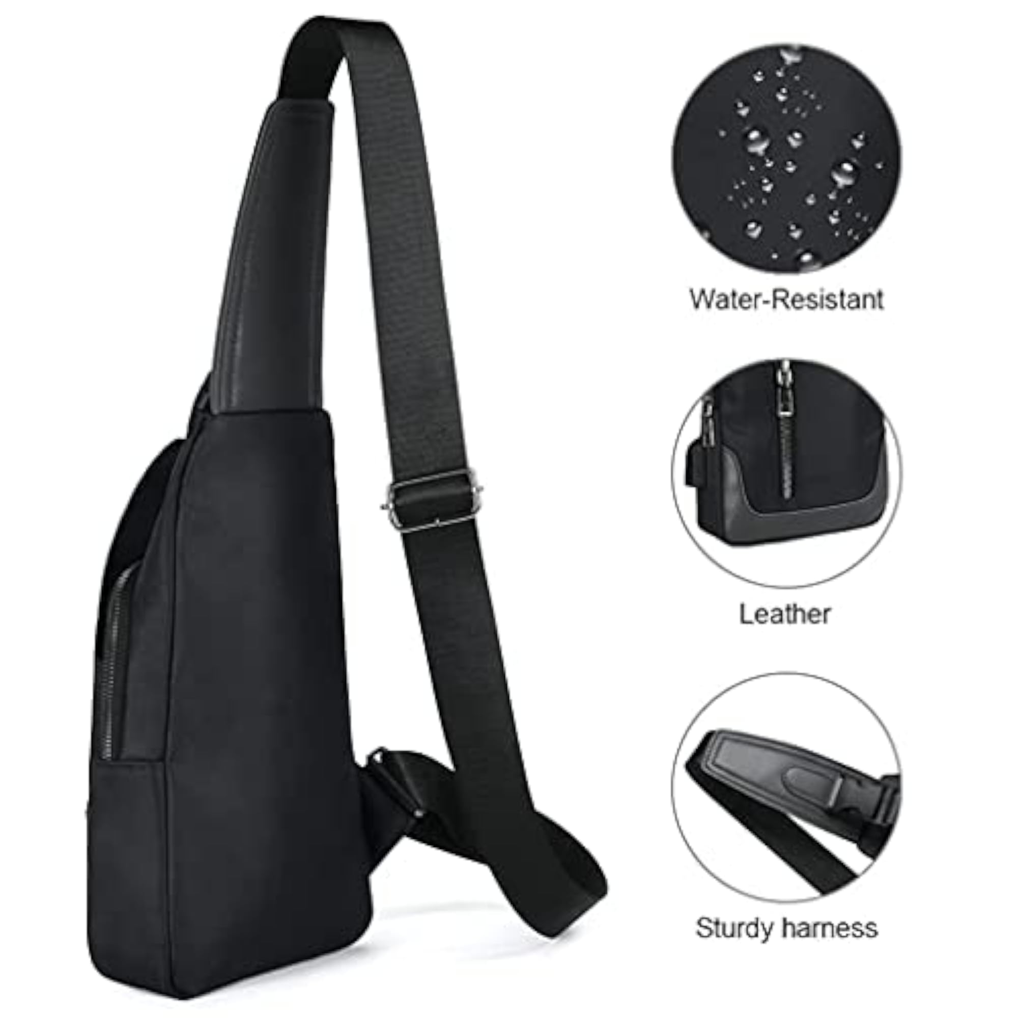 Chest Bag with Cable Vent, Adjustable Strap