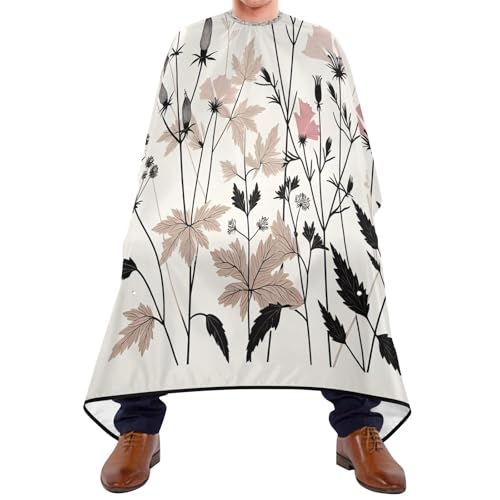 Kigai Wildflowers Hair Cutting Cape for Men & Women Waterproof Barber Cape Professional Hairdressing Salon Styling Apron with Adjustable Closure Snap