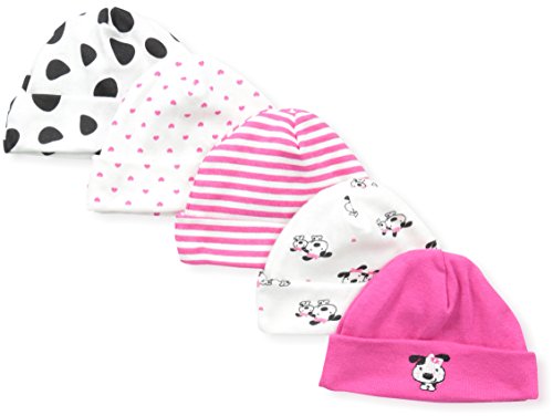 Image of Gerber baby-girls 5 Pack Caps