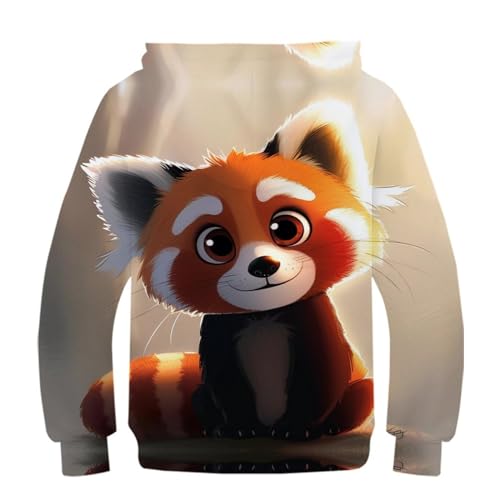 Sweat Red Panda 3D pour enfants avec capuche et poche - 3