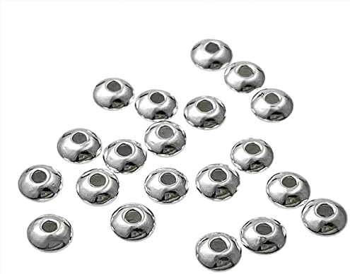 50 pcs .925 Sterling Silver Saucer Seamless Bead Spacer (3.5mm) / Findings / Bright