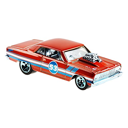 Hot Wheels Orange & Blue 53rd Anniversary '64 Chevelle SS 1:64 miniatura 3