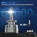 PERPOTAO D4S D4R Led Bulb, 4,6000LM, 800% Brightness, 6,000K White, 10x Cooling, Xenon HID Replacment, Fast Plug, Compatible 99.99%, Fog Light, 2-Pack