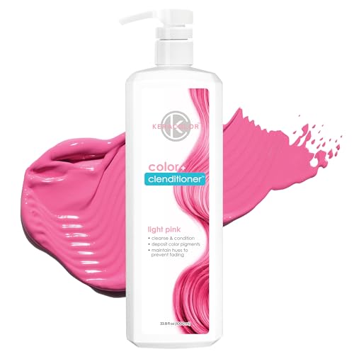 Keracolor Color + Clenditioner 3-in-1 Color-Depositing Conditioner, Gentle Cleansing Conditioner Infusing Semi-Permanent Hair Color, 9 Shades, 33.8 Fl Oz