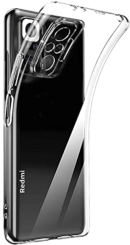 Captor Cover Trasparente per Xiaomi Redmi Note 10 Pro/10 Pro Max, Custodia TPU in Silicone Flessibile Morbida, Protezione di Alta Qualità con Bordo Rialzato per Schermo e Fotocamera (Trasparente)