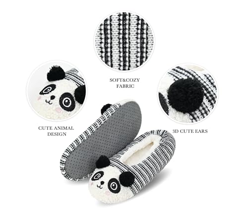 Image of DICUIRD Womens Animal Slipper Socks Non Slip Gripper House Slippers
