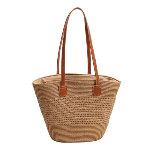 Bolsa Feminina De Palha Sintética De Grande Capacidade Para Praia Verão Passeio Pequinique Mar Luxuosa Linda