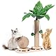 Novelfun Katzenkratzbaum Palme 2 In 1 Kratzsäulen für Katzen Palme Interaktives Katzenspielzeug mit Hängenden Kugeln Kratzpfosten Spielzeug