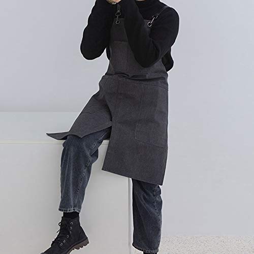 Delantales De Cocina Delantal Cocina Slits Peluquero Dinero Restaurante Barista Delantales Pintura Ropa De Trabajo For Hombres Y Mujeres (Color : Lether Belt)