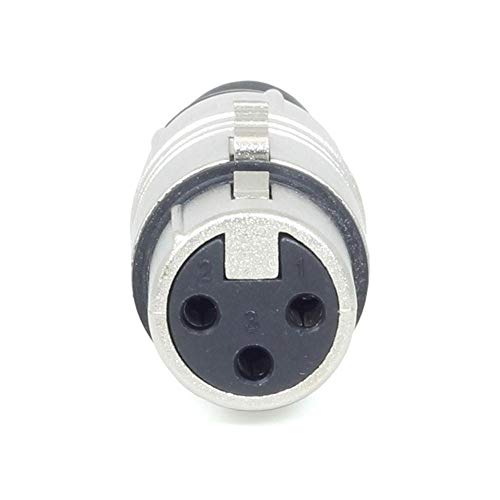 PLUG XLR SAS 3 PINOS LINHA FEMEA NIQUELADO L3FNN01 - SANTO ANGELO