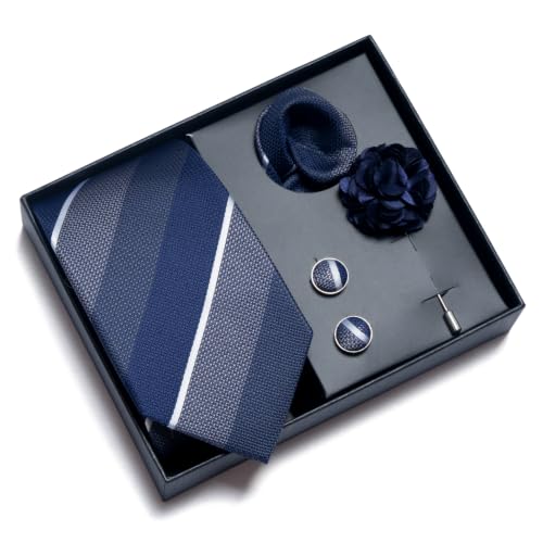 Image of joy alice 70 Colors Ties Set Men Mixed Color Necktie Handkerchief Cufflinks Brooch 3.15 Formal