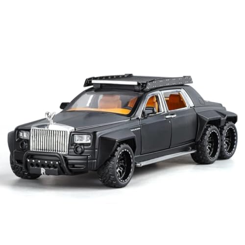 Image of Invite Enterprise 1:32 Rolls-Royce Phantom 6x6 Alloy Pickup Diecast Model Car - Sound & Light Gift, Rolls-Royce Phantom Model Car 1 /32 Scale Toy Cars Diecast Vehicle Boy Kid Gifts, Black