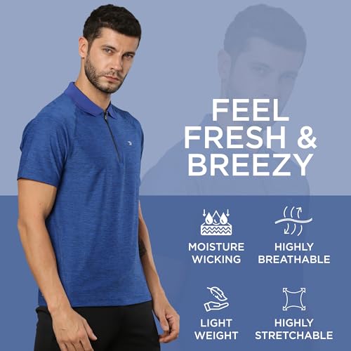 Image of Men's Lightweight Dry Rush Tech Polo | Moisture-Wicking, Breathable, Stretchable, Wrinkle-Resistant, Quick-Dry, Anti-Odor