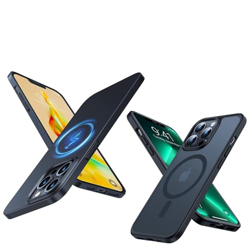 TORRAS Magnetic Slim Fit iPhone 12 Case/iPhone 12 Pro Case and Magnetic Shockproof Translucent Hard Back iPhone 12/12 Pro Case