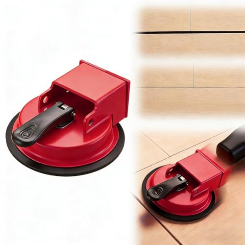 Floor Gap Fixer Tool, 2026 Upgraded Heavy Duty Floor Gap Fixer Suction Cup Tool, Adjustable Height Setter &amp; Countertop Leveling Tools for Vinyl, Wood, Laminate Floors (Red)