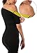 HAMACTIV Zipper Body Shapers T-Shirt Slimming Neoprene Tank Top Vest Weight Loss Gym Yoga Sports Vest Hot Thermo Fitness Sweat Sauna Anti-Cellulite Short Sleeve Shirt (US XL), Yellow