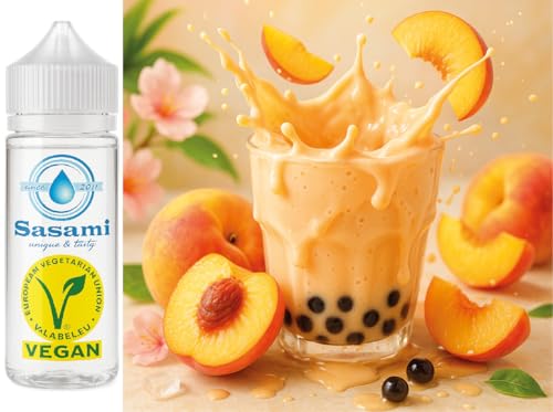 Bubble tea pêche arôme concentré bouteille 100 ml Sasami boisson fruitée sans ingrédient animal