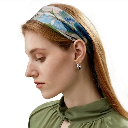 LilySilk Praslin Silk Square Scarf For Women Oil Painting Floral Pattern Ladies Silk Head Scarves Bandanas Lightweight