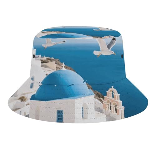 Santorini Bucket Hat for Men & Women, Beach, Travel, Outdoor