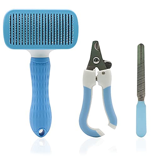 Pet Guard 3 Pack Pet Dog Cat Comb with Dog Brush and Dog Cat Nail Cutter Dog Grooming Kit Dog Grooming Brushes Pet Hair Remover Dogs Nails Cutting Trimmer Dog Accessories for Puppy (B09FLW93L3) Amazon Price History, Amazon Price Tracker