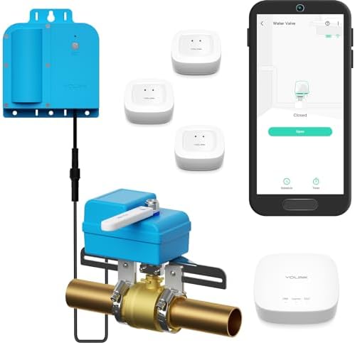 YoLink DIY Automatic Water Leak Detection & Shut-Off Starter Kit, Valve