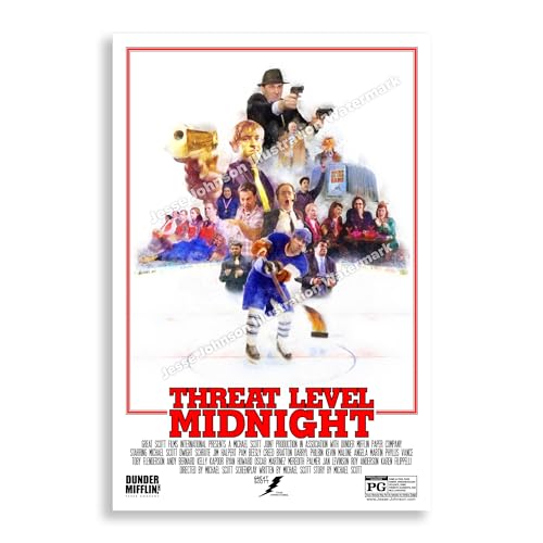 Jesse Johnson Illustration Threat Level Midnight Poster // The Office Decor dunder mifflin the office merchandise gifts office quotes michael scott dwight