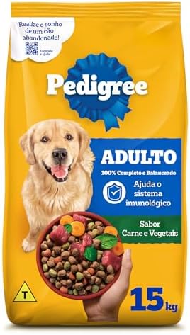 Ração Pedigree Carne e Vegetais Cães Adultos Raças Médias e Grand...