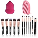 Makeup Brushes Powder Foundation Concealer Eyeliner Makeup Brush Set Cosmetics Tool (14 PCS Rose Gold)
