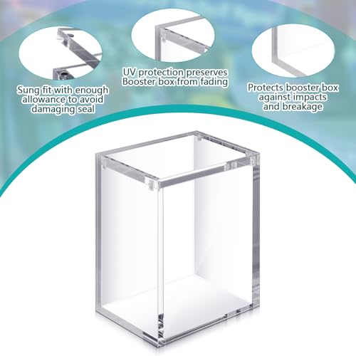 Image of Cinnvoice Acrylic Magnetic Case Booster Box Protective Case Stackable 4mm Thick Magnetic Closure Gifts for Collectors, Cards Not Included(2 Pcs,Booster Bundle (Wide))