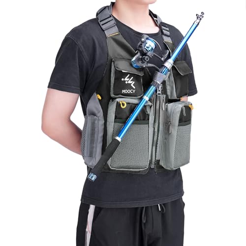 Image of Fly Fishing Vest, Multi Pockets Jacket Fishing Vest for Men, Women