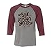 TeesAndTankYou and it was All Yellow Three-Quarter Raglan Sleeve Baseball Shirt Unisex X-Large Grey/Maroon