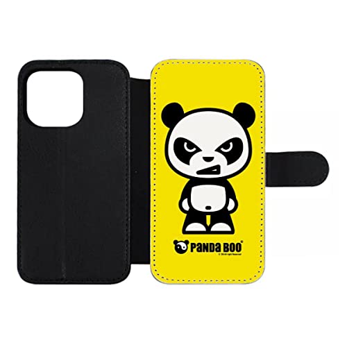Étui cuir pour iPhone 13 Pro Panda Boo housse fermeture magnétique