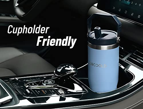 Dloccold 30 Oz Stainless Steel Tumbler With Flip Straw & Handle, Insulated Water Bottle, Double Walled Travel Mug For Home, Office, Car, Leak Proof, Reusable Cup 2-In-1 Straw & Sip Lid For Women Men #TOP3