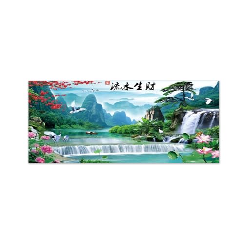 Tableau sur toile style chinois avec paysage de montagne