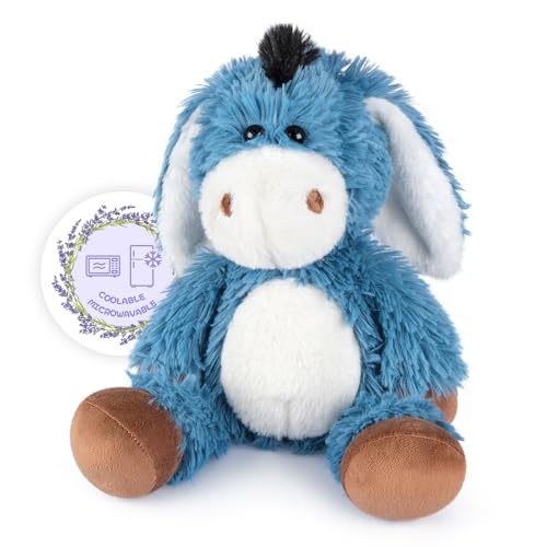 Image of SuzziPals Heatable and Coolable Donkey Stuffed Animals, Microwavable Stuffed Animal Heating Pads for Soothing, Lavender Scent Donkey Plush for Discomfort, Plushies Gift for Kids & Aldults