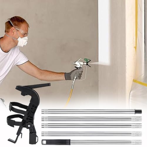 Poste de extensión de pintura regulable para techos y vallas 4