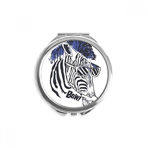 Miroir animal lunettes de soleil zebra compact pour corriger le maquillage partout