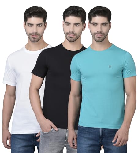 Image of Dollar Cotton Rich Fabric Solid Men's T-Shirt | Chest Logo Branding | Wide Array of Attractive Colours