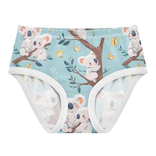 Wusikd Koala Bear Tree Girls' Underwear Cotton Butterfly Girls Briefs Soft Toddler Underwear 2T