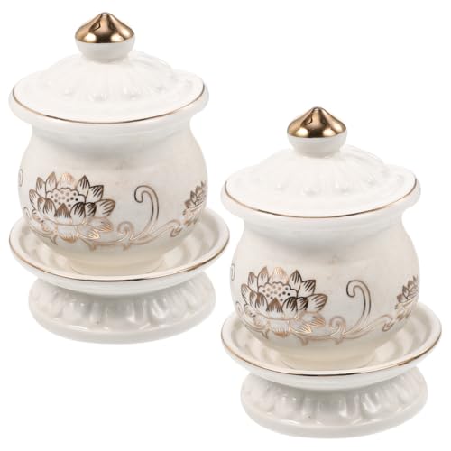Tasse en céramique blanche pour éviter les fuites d'eau de rituel - 2