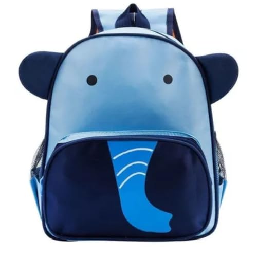 Mochila Escolar Infantil Pequena Bichinho Elefante Azul
