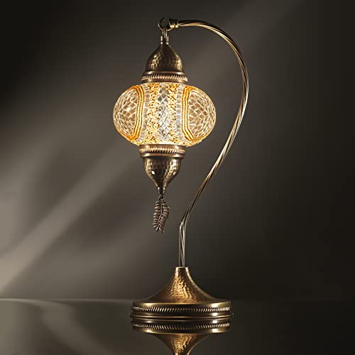Demmex 2019 Lampe de chevet en mosaïque marocaine pour chevet Tiffany Rouge Cover