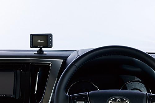 Main unit of the drive recorder mounted on the dashboard, showing the display and controls.