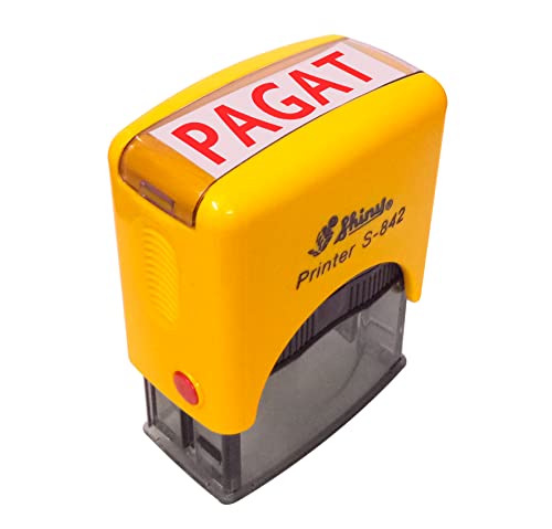 IMPACT2PRINT Shiny S-842 - Sello de goma autoentintado PAGAT para oficina Cover