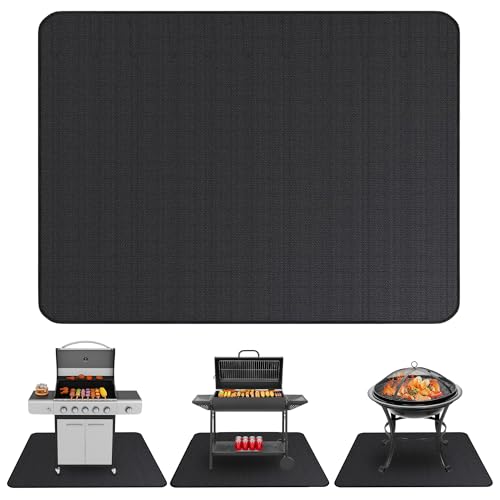 Image of Under Grill Mats for Outdoor Grill (60 x 40 inch) Double-Sided Mat for Under Fire Pit Mat the Perfect Grill Matt for Outdoor Grill Deck Protector and BBQ Matt for Under Grill Mat for Deck