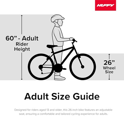 image for Huffy Stone Mountain Mens 26 Inch Mountain Bike, Matte Black Frame, 21