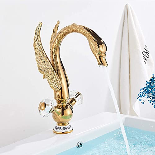 Robinet cygne double commande eau chaude et froide pour meuble vasque - 5